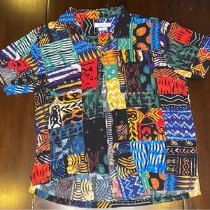 UBRAN OUTFITTERS MUTLI-PRINT BUTTON-UP